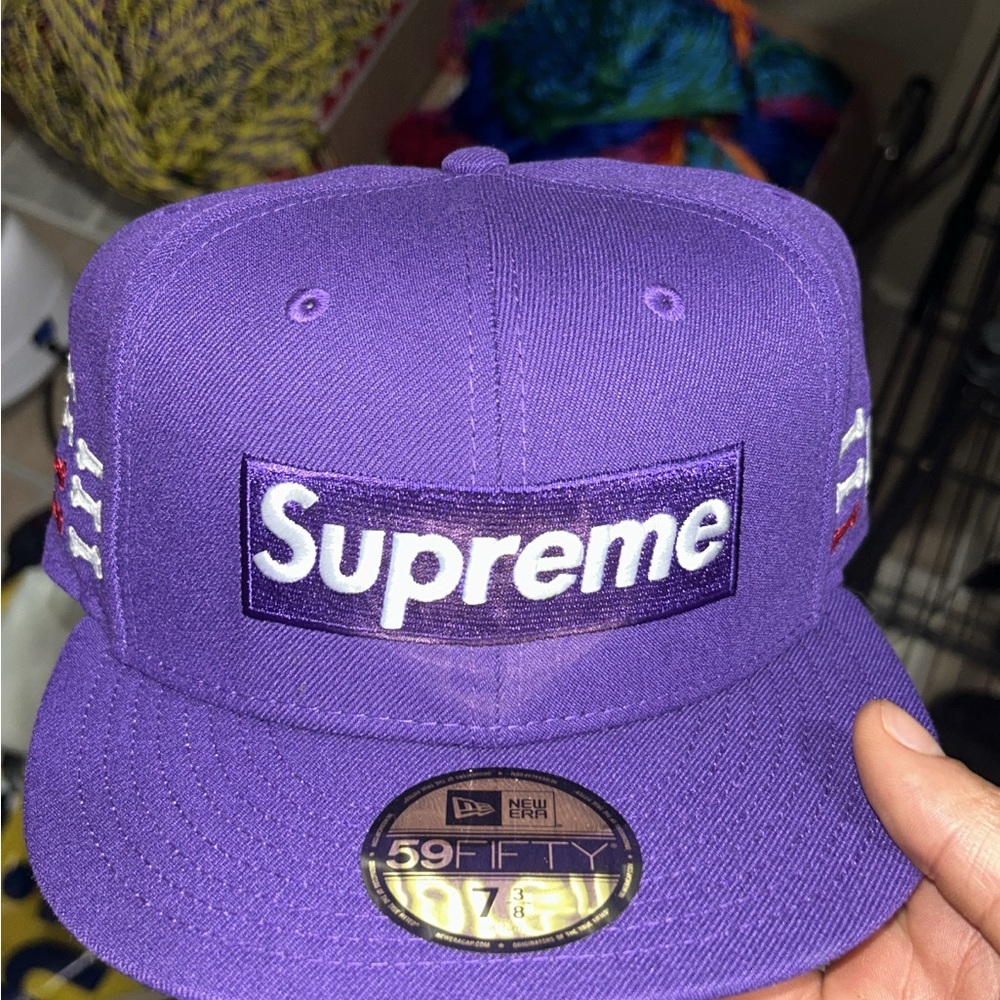 Supreme Purple 59FIFTY Cap bones